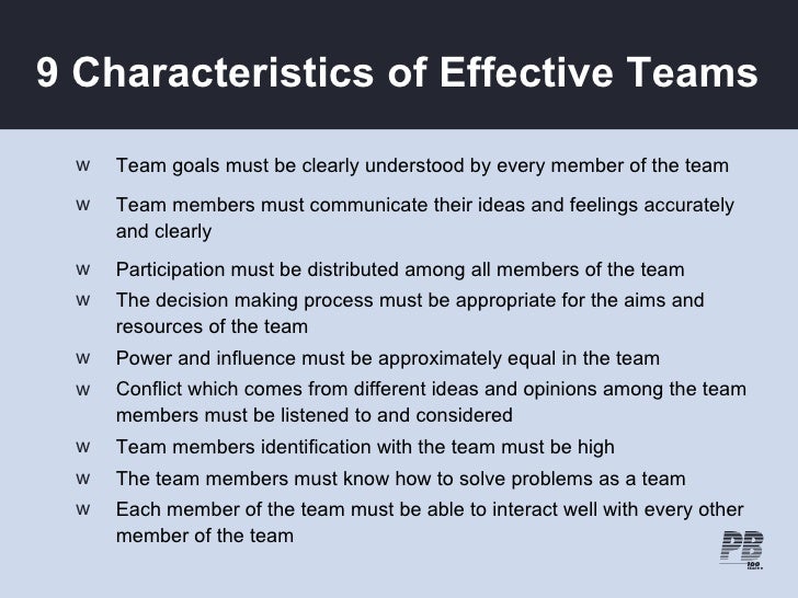 Define The Characteristics Of Effective Partnership Working