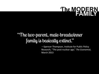 MODERN 
FAMILY 
—Spencer Thompson, Institute for Public Policy Research, “The post-nuclear age,” The Economist, March 2013  
