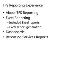 Team Foundation Server - Tracking & Reporting | PPTX