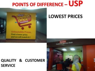 POINTS OF DIFFERENCE –

USP

LOWEST PRICES

QUALITY & CUSTOMER
SERVICE

11

 