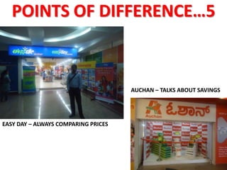 POINTS OF DIFFERENCE…5

AUCHAN – TALKS ABOUT SAVINGS

EASY DAY – ALWAYS COMPARING PRICES

16

 