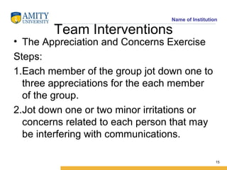 Team & group interventions | PPT