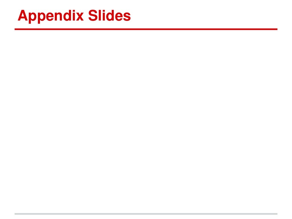 Appendix Slides