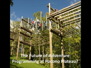 The Future of Adventure
Programming at Pocono Plateau?

 