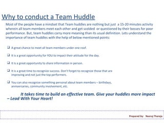 Team huddles | PPT