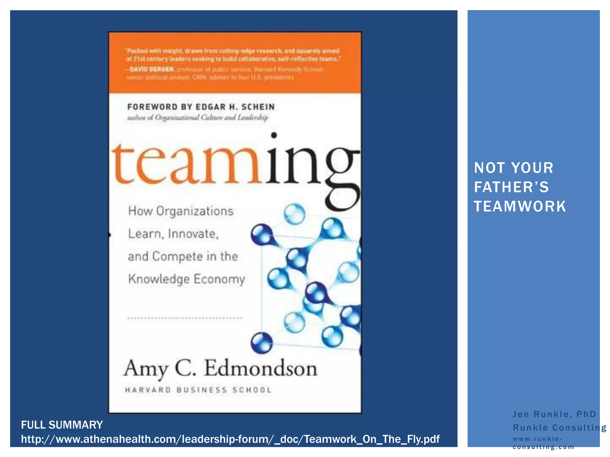 Teaming: How Organizations Learn, Innovate and Compete | PPTX