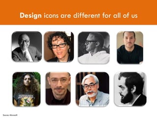 Design  icons are different for all of us Source: Microsoft 