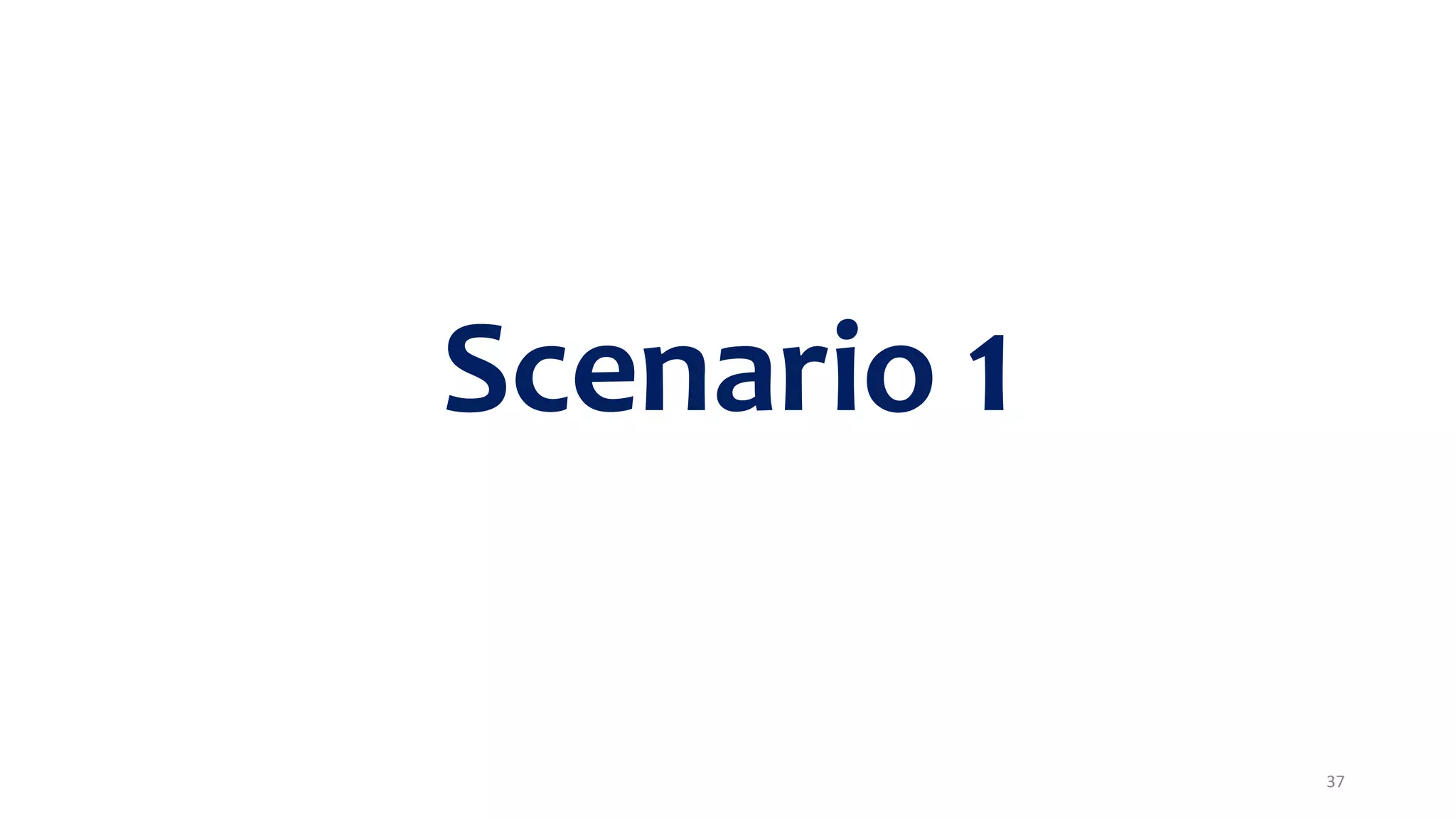 Scenario 1
37
 