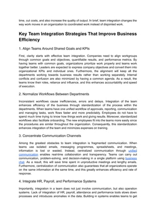 Effective Team Integration Strategies to Boost Business Efficiency and ...