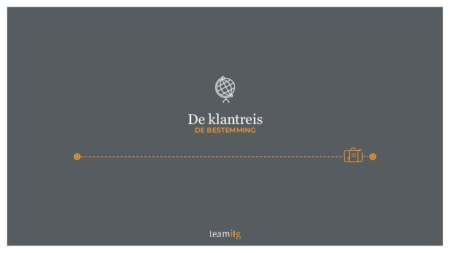 De klantreis
DE BESTEMMING
 