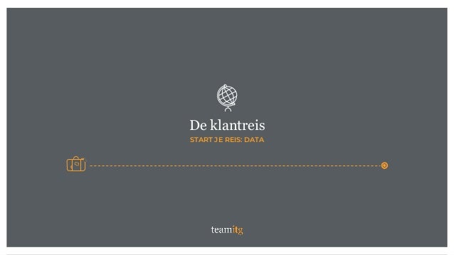 De klantreis
START JE REIS: DATA
 