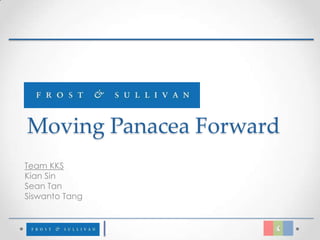 Moving Panacea Forward
Team KKS
Kian Sin
Sean Tan
Siswanto Tang
 