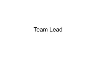 Team Lead
 