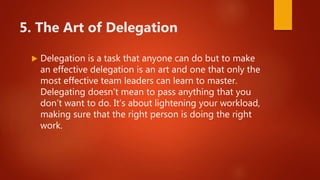 Team Leader and Skills | PPTX