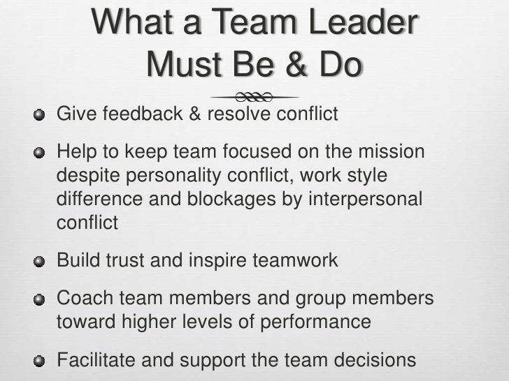 team leadership