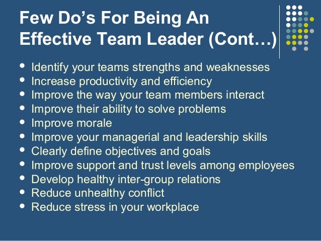 weaknesses as a leader