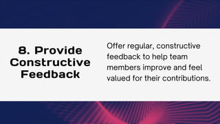 Team Management and Practical Tips & Tricks | PDF