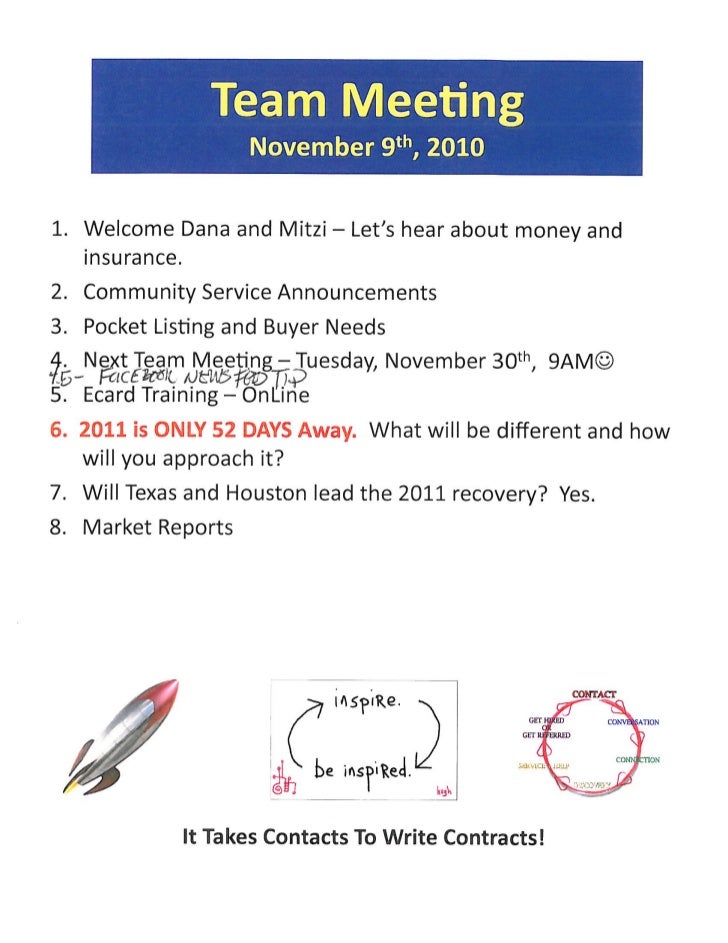 meeting agenda notes