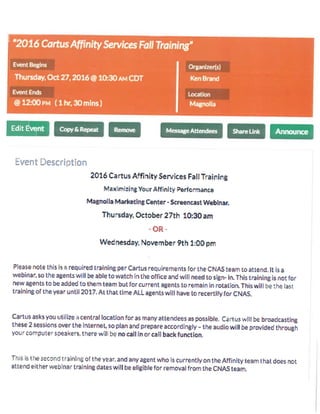 Tuesday Team Meeting Notes - October 25th, 2016