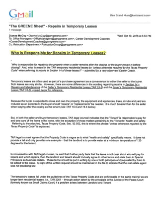 Tuesday Team Meeting Notes - October 25th, 2016