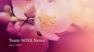 Team NOVA News
June 3, 2014
 