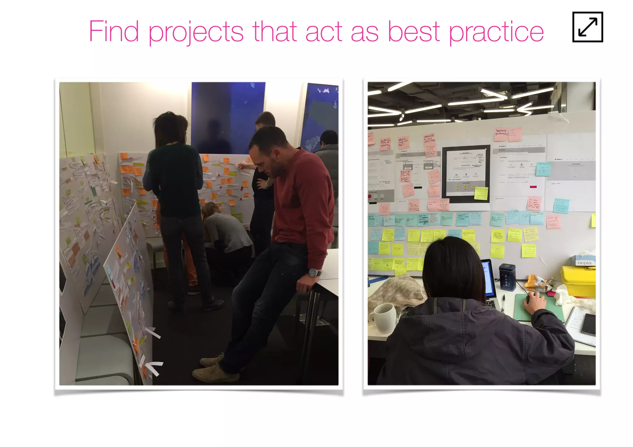 Find projects that act as best practice
 