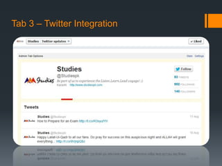 Tab 3 – Twitter Integration
 