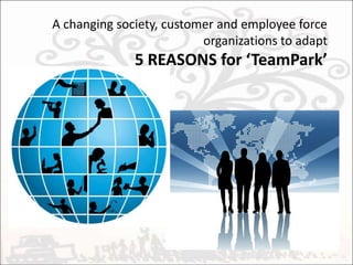A changing society, customer and employee force organizations to adapt5 REASONS for ‘TeamPark’