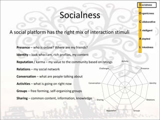 Social in synergy with functionalSome tasks are best performed ‘the old way’, some best the social way
