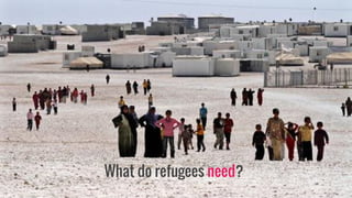 What do refugees need?
 