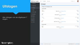 Uitslagen
Alle uitslagen van de afgelopen 7
dagen.
 