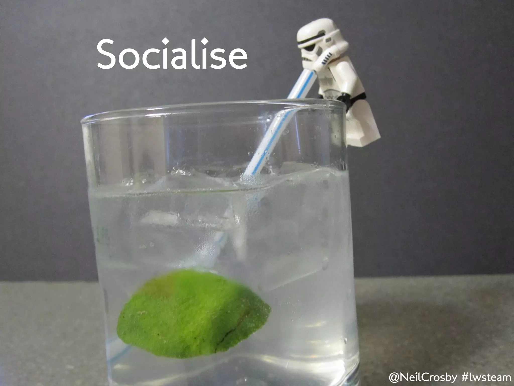 Socialise




            @NeilCrosby #lwsteam
 