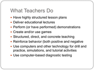 Classroom ImplicationsHow does this theory apply to schools?