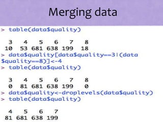 Merging data
 