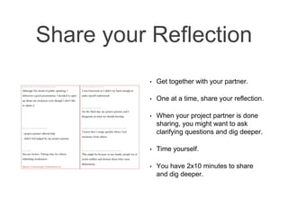 Shared Reflection Examples Retrospective meeting for work and study groups | PPTX