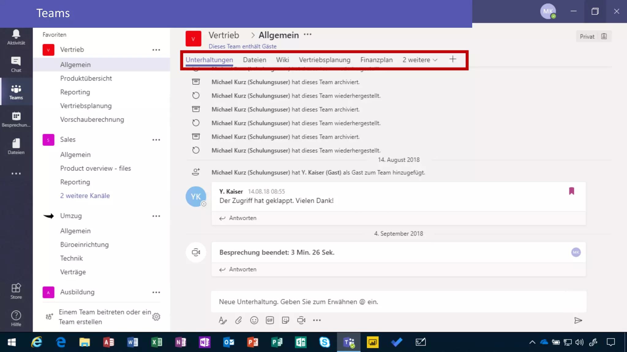 Office 365 AkademieTeams
 