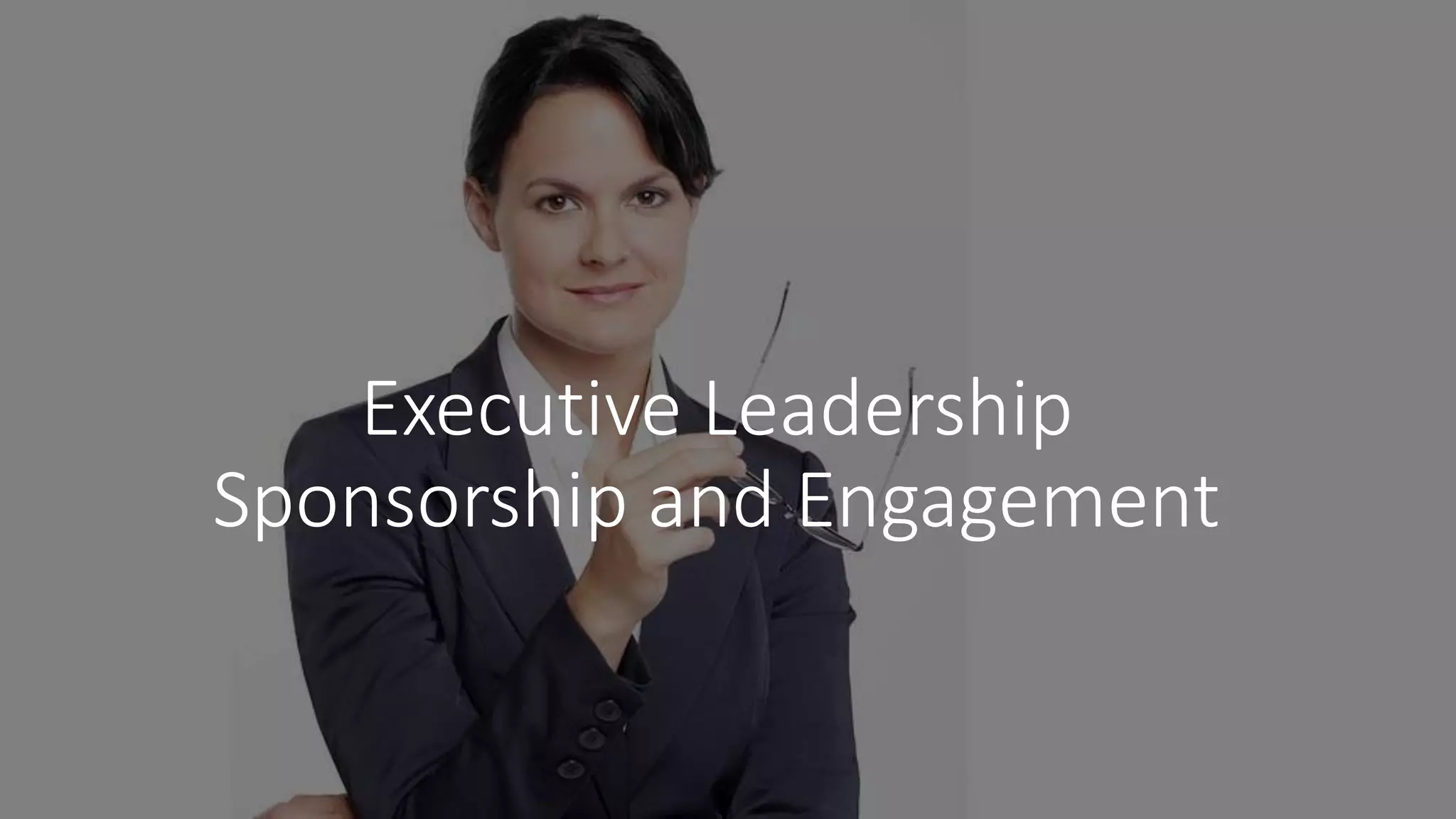 Executive Leadership
Sponsorship and Engagement
 