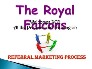 Welcomes YOU
 At the Professional Training on




Referral Marketing Process
 