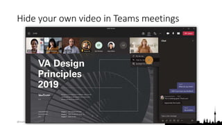@teamsugberlin #MicrosoftTeams #TeamsUGBerlin
Hide your own video in Teams meetings
 