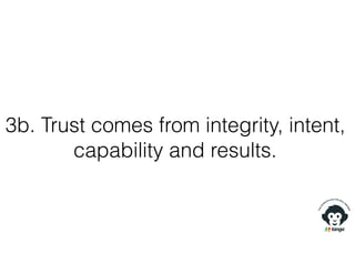 3b. Trust comes from integrity, intent,
capability and results.
 