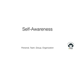 Self-Awareness
Personal, Team, Group, Organization
 