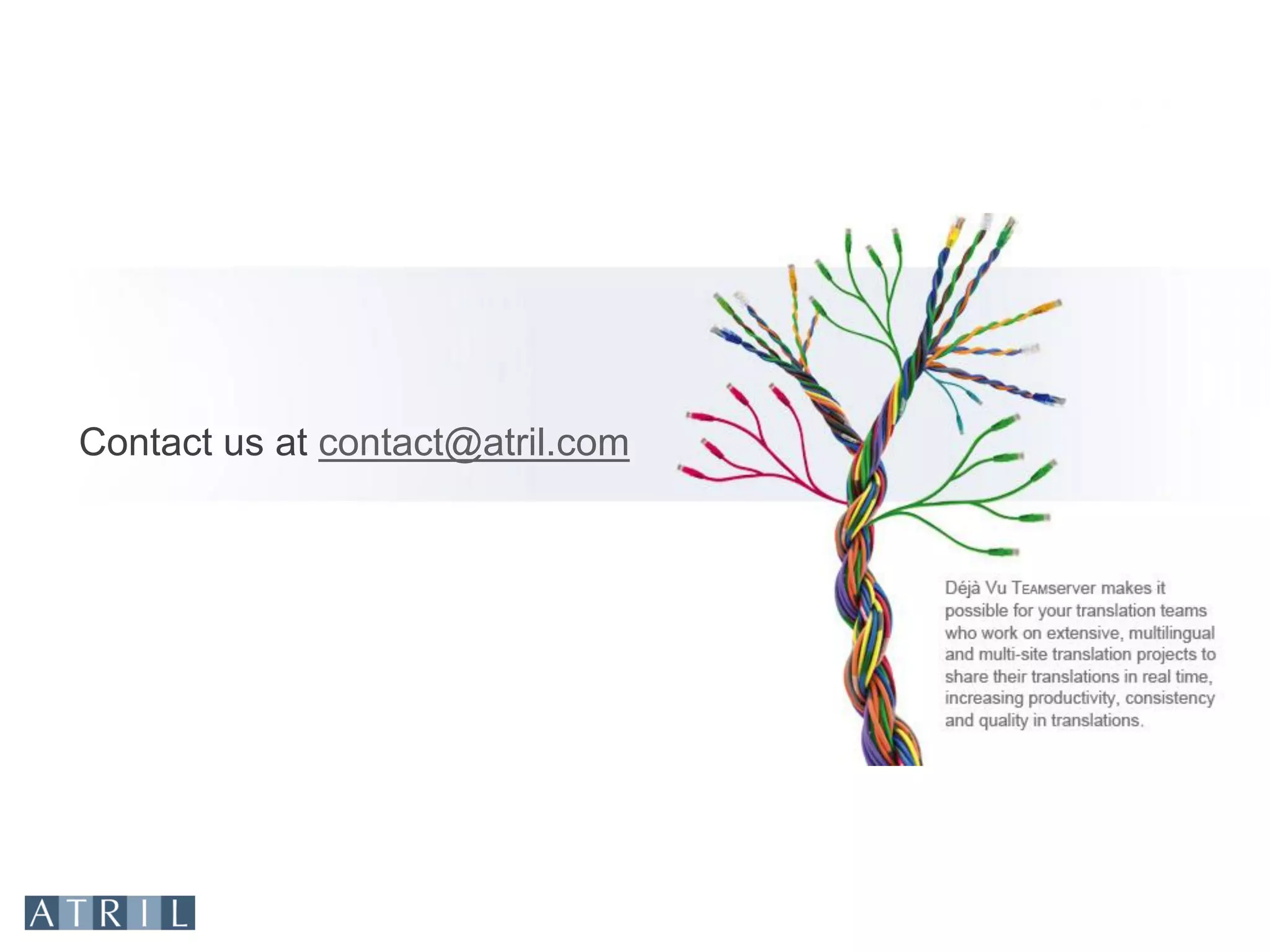 Contact us at contact@atril.com
 