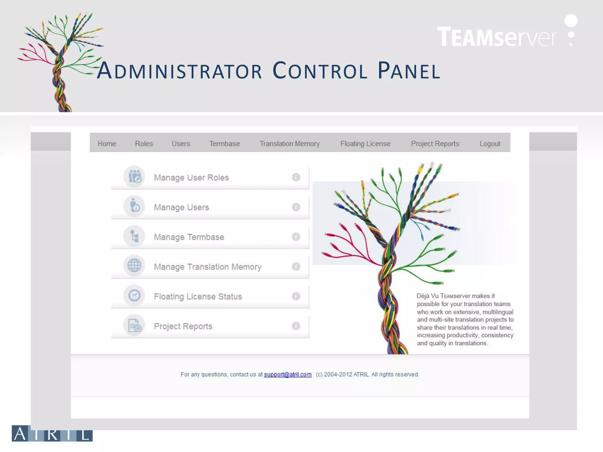 A DMINISTRATOR C ONTROL PANEL
 