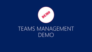 Microsoft Teams management | PDF