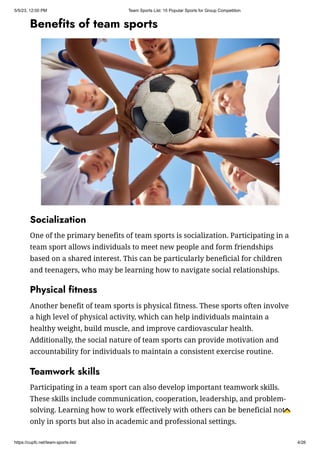 PDF) Strength and conditioning for team sports: an update