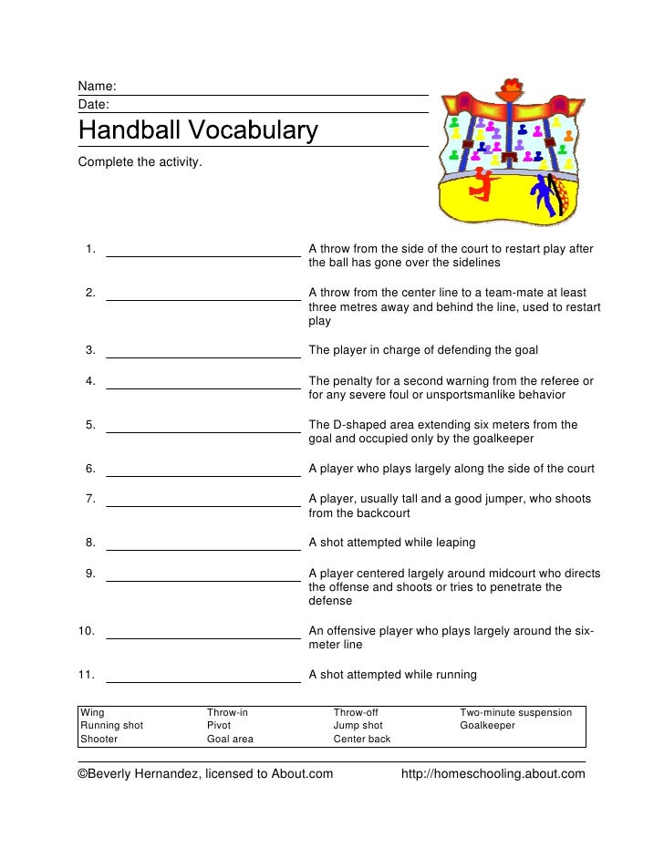 Team Sport Vocabulary 5 team sport worksheet 1º ESO Secciones