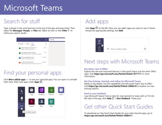 Microsoft Teams Quick Start Guide | PPT
