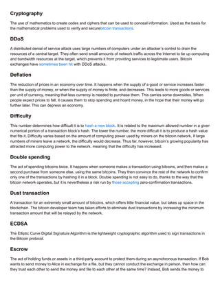 BITCOIN GLOSSARY | PDF