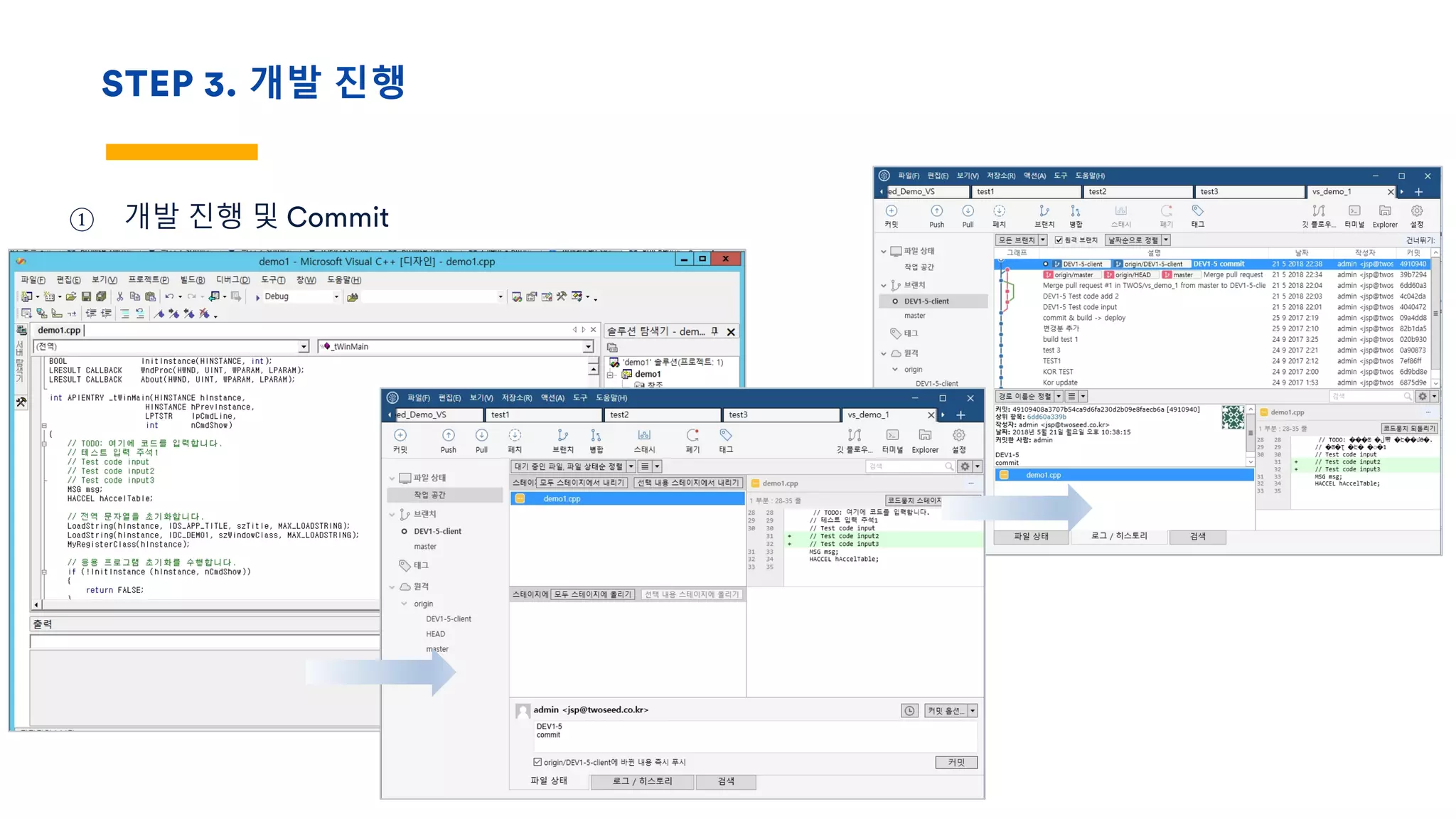 STEP 3. 개발 진행
① 개발 진행 및 Commit
 