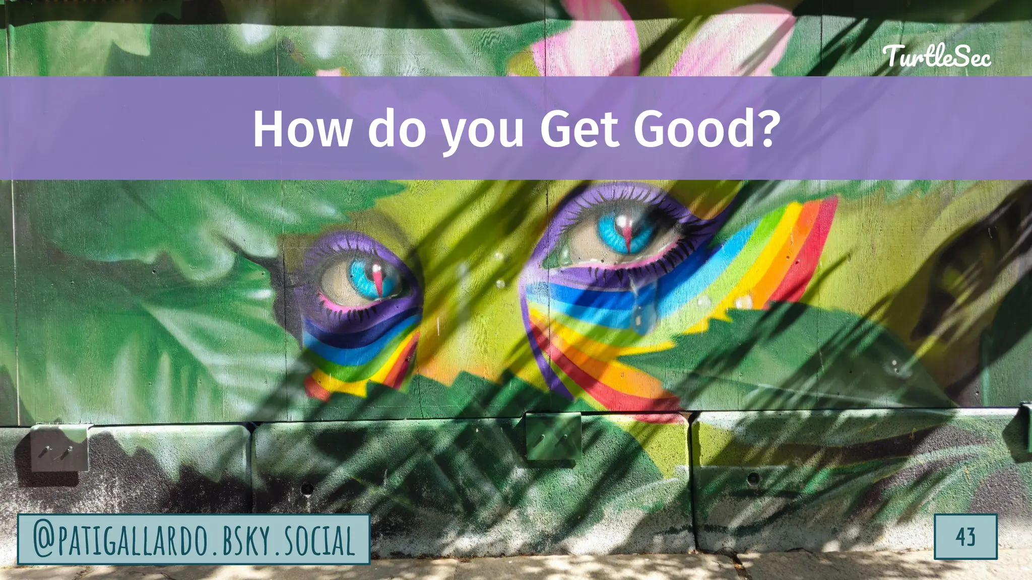 TurtleSec
43
@patigallardo.bsky.social 43
TurtleSec
@patigallardo.bsky.social
How do you Get Good?
 